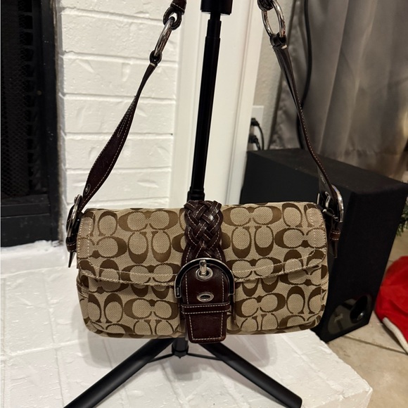 Coach Handbags - VINTAGE Coach SoHo Signature Jacquard with braided leather Women's Bag